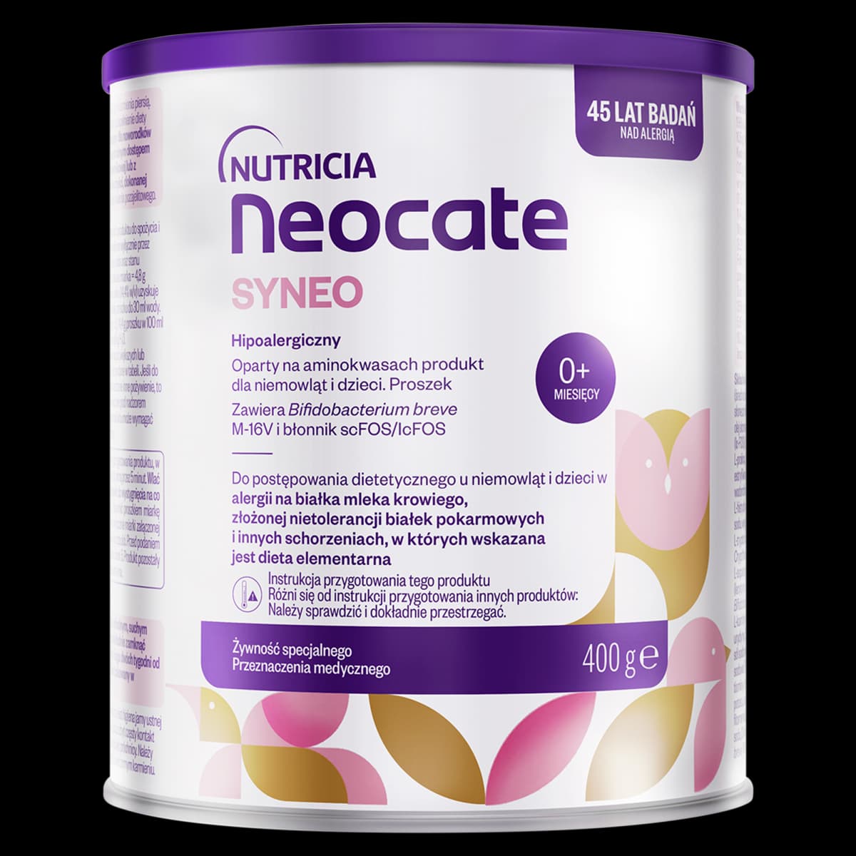 Nutricia Neocate Syneo 0+ miesięcy Żywność specjalnego przeznaczenia medycznego 400 g