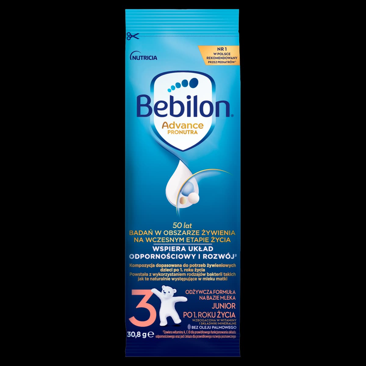 Bebilon 3 Advance Pronutra Junior Odżywcza formuła na bazie mleka po 1. roku życia 30,8 g