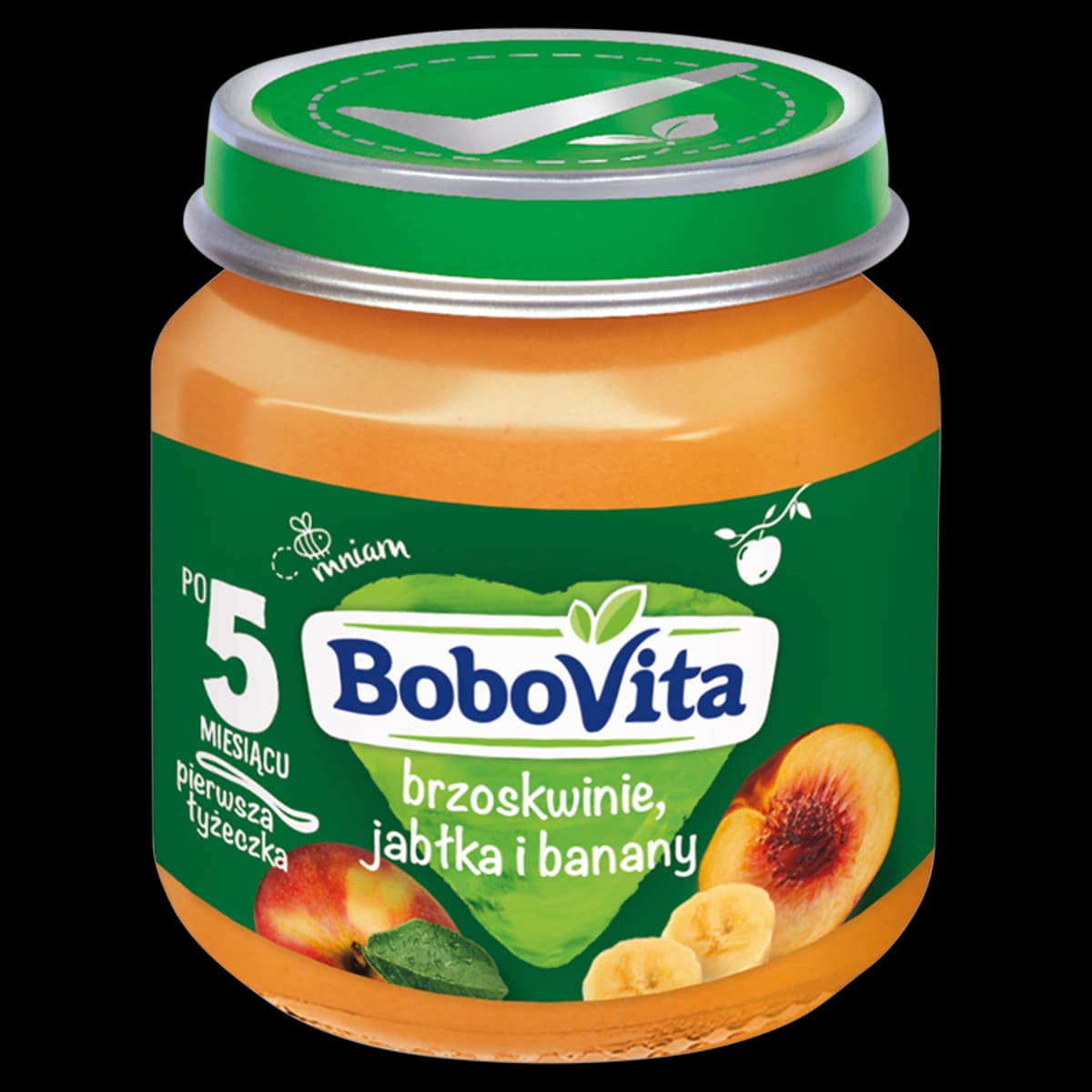BoboVita Brzoskwinie jabłka i banany po 5 miesiącu 125 g