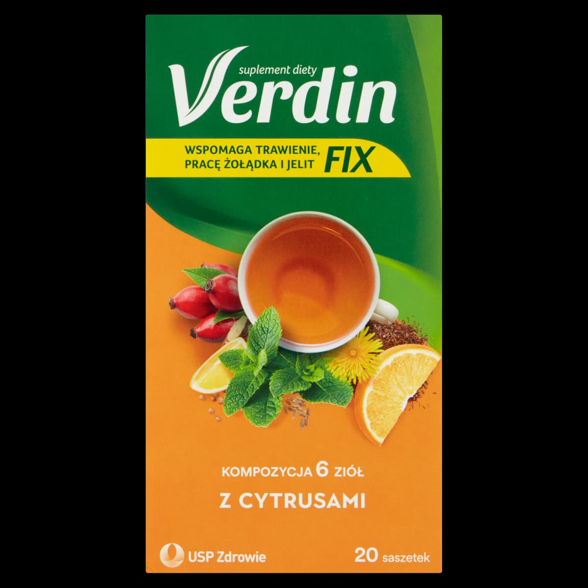 Verdin Fix z cytrusami susz 20 saszetek