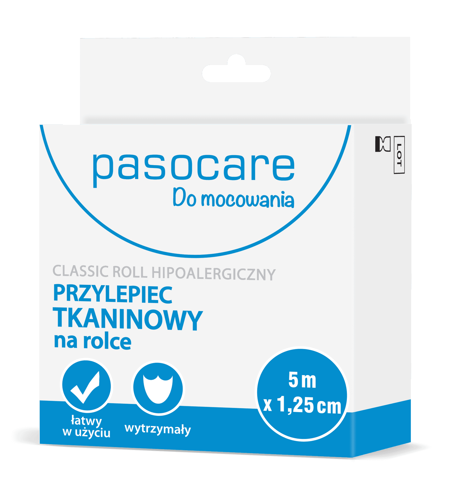Pasocare classic roll hipoalergiczny przylepiec tkaninowy na rolce 5 m x 1,25 cm
