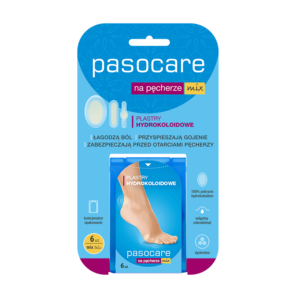 Pasocare plastry hydrokoloidowe na pęcherze mix 6 szt.