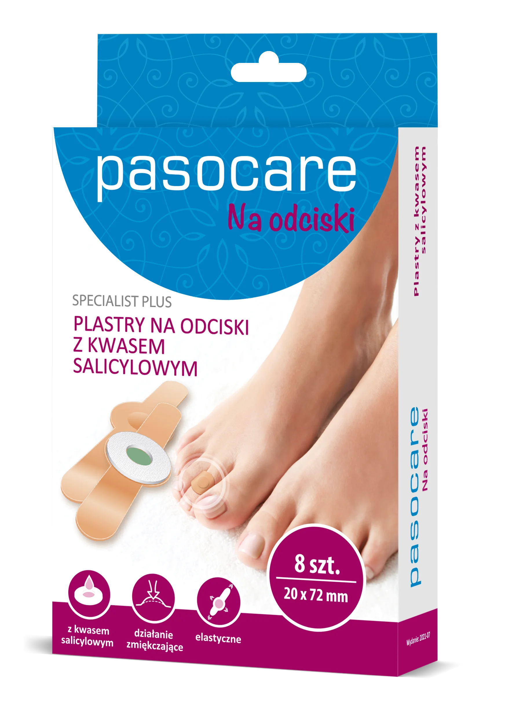 Pasocare Specialist Plus plastry na odciski z kwasem salicylowym 8 szt.