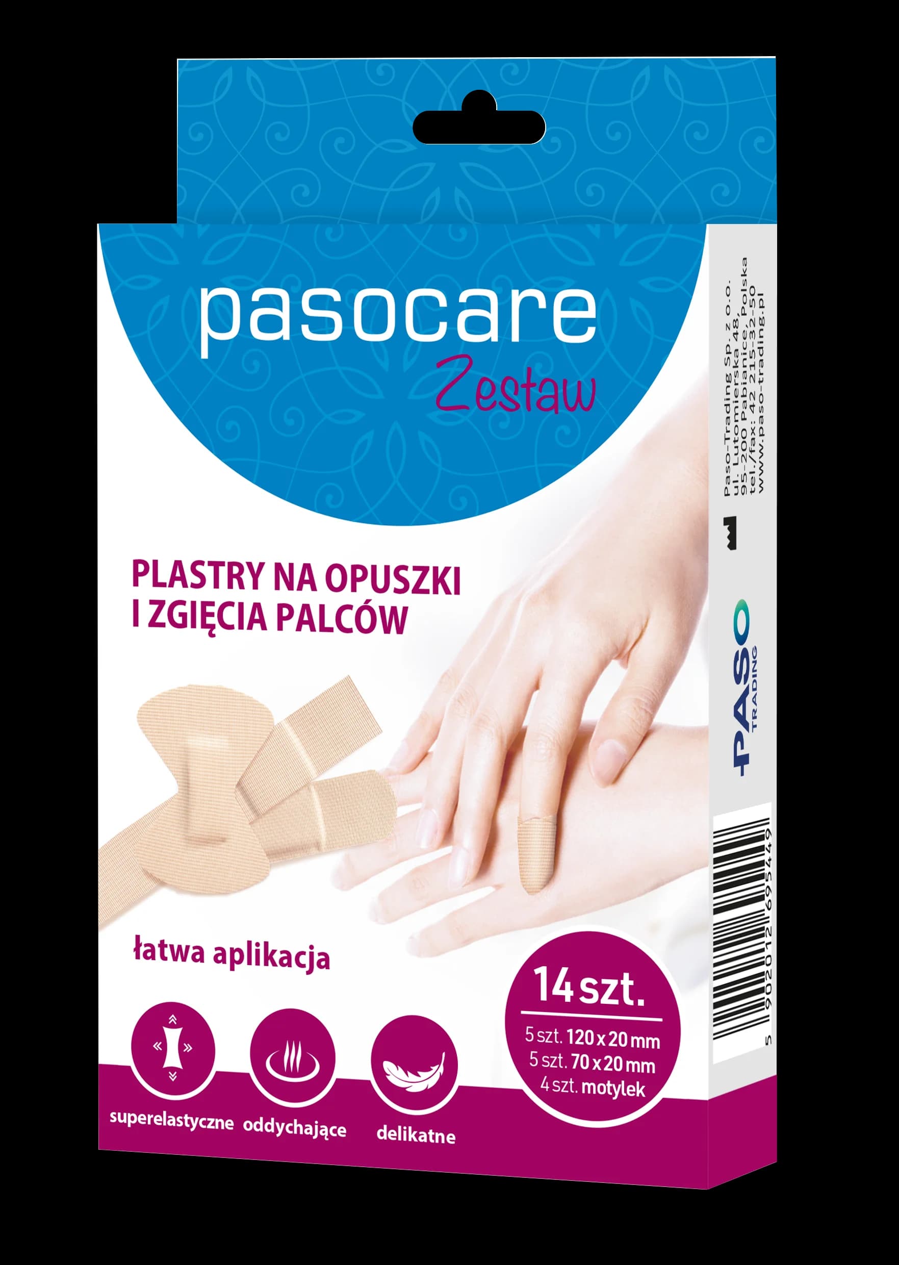 Pasocare plastry na opuszki i zgięcia palców zestaw 14 szt.