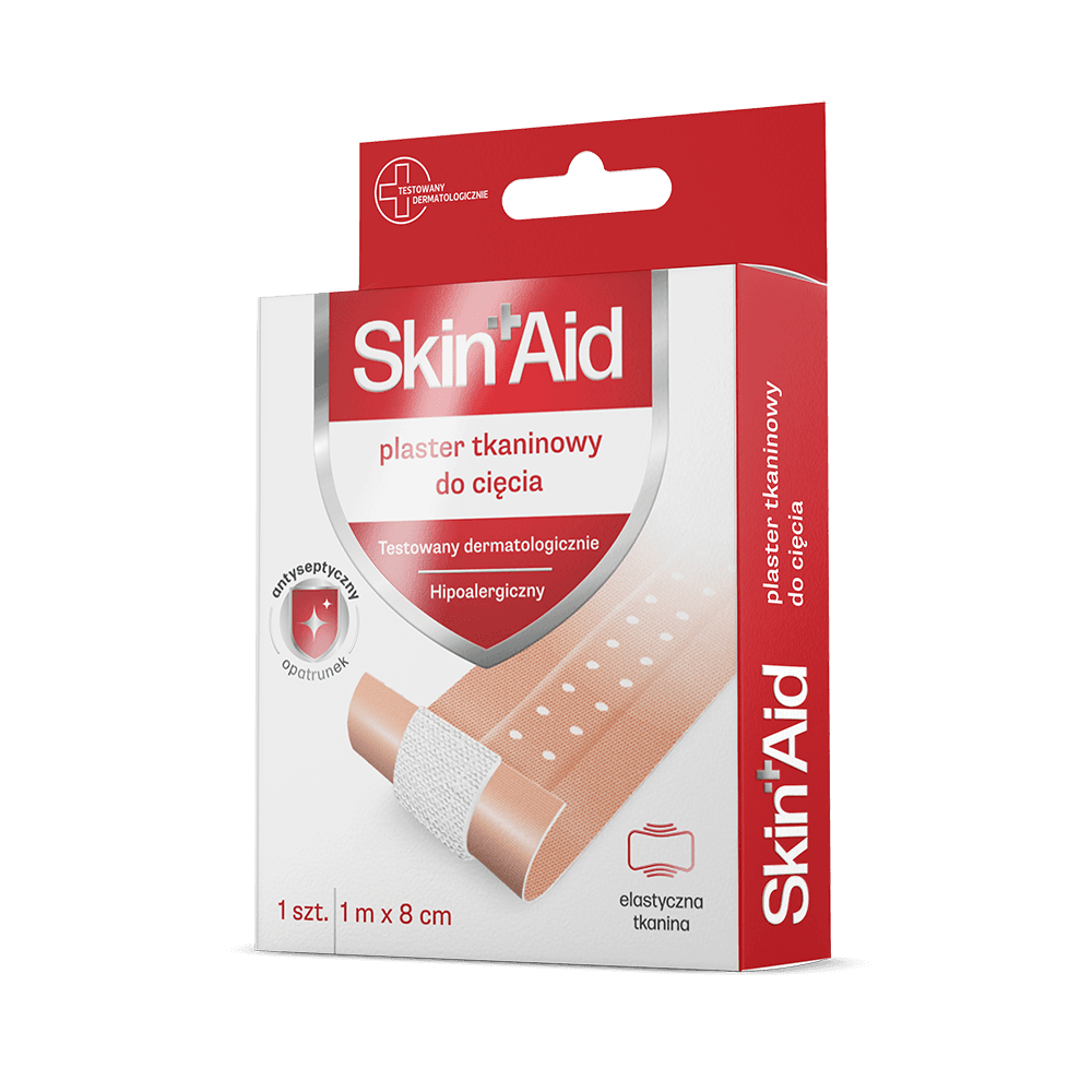 SKIN AID plaster tkaninowy do cięcia 1m x 8 cm