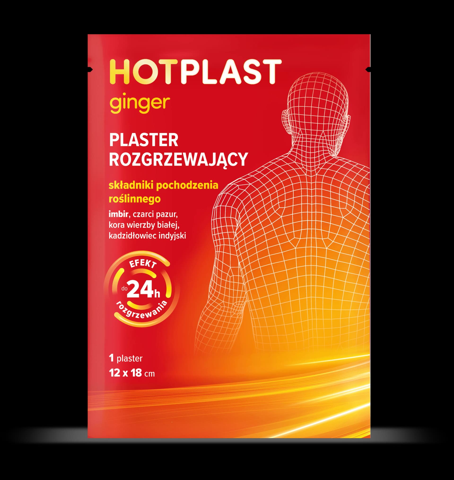 HOT PLAST GINGER plaster rozgrzewający 12 cm x 18 cm