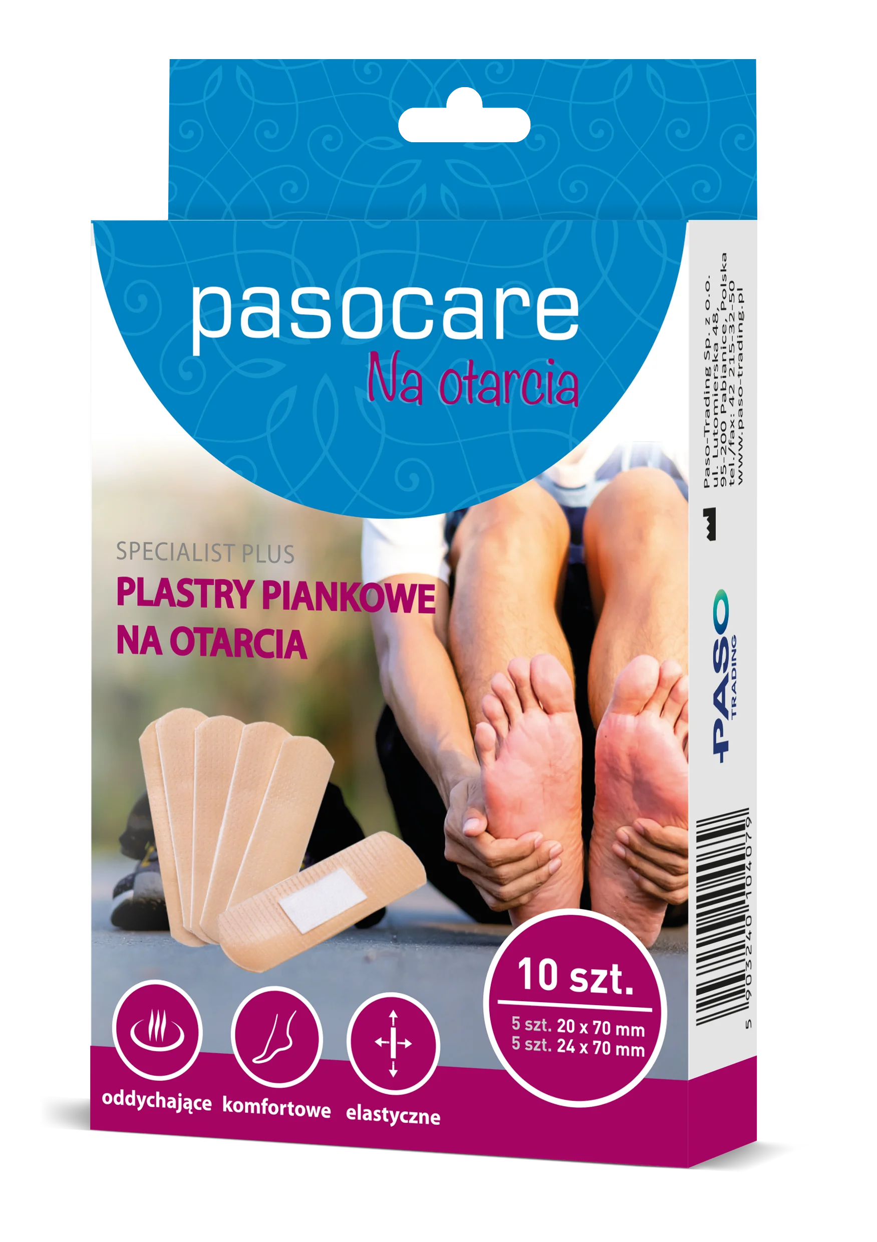 Pasocare Specialist Plus plastry piankowe na otarcia 10 szt.