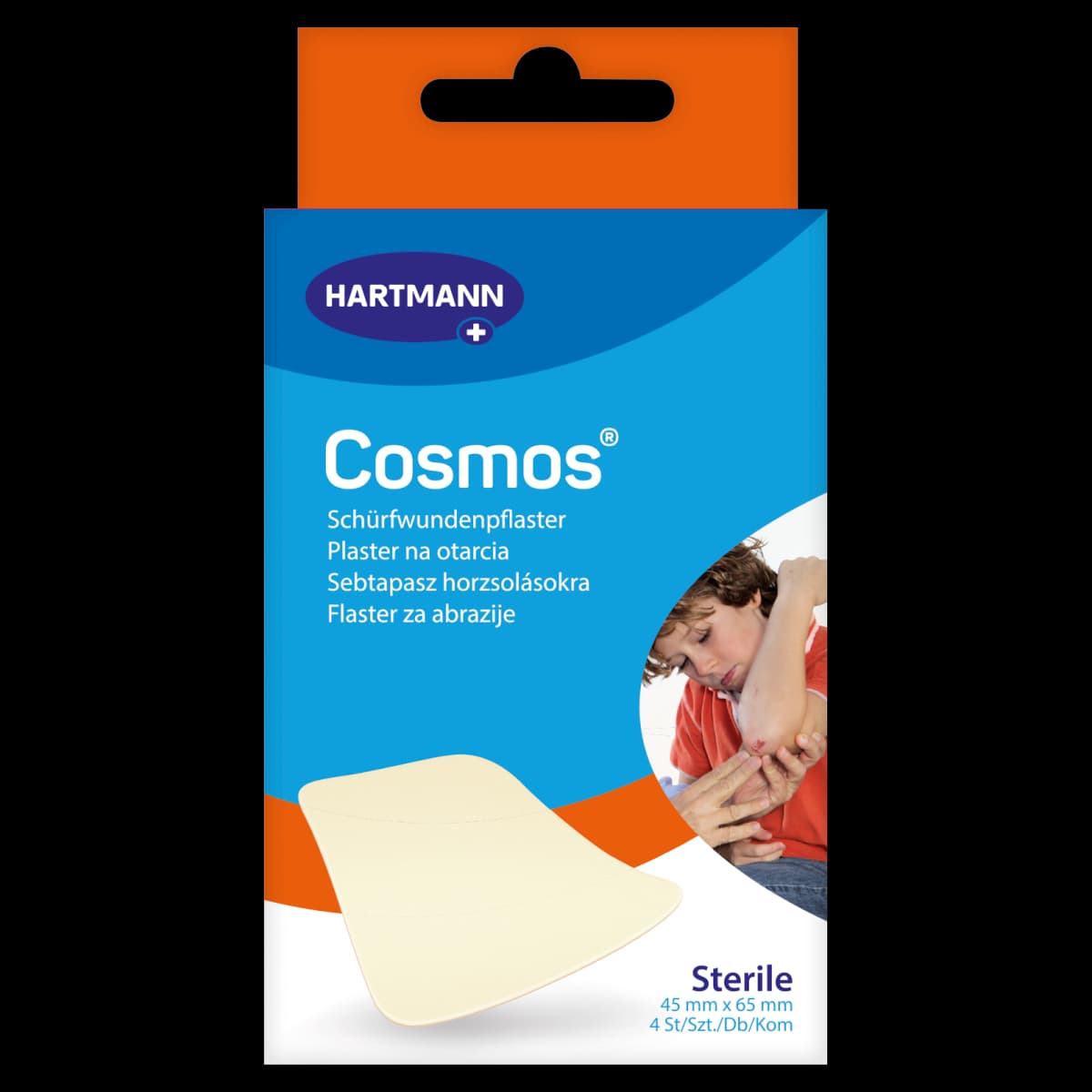 Cosmos Plaster na otarcia 45 mm x 65 mm 4 sztuki