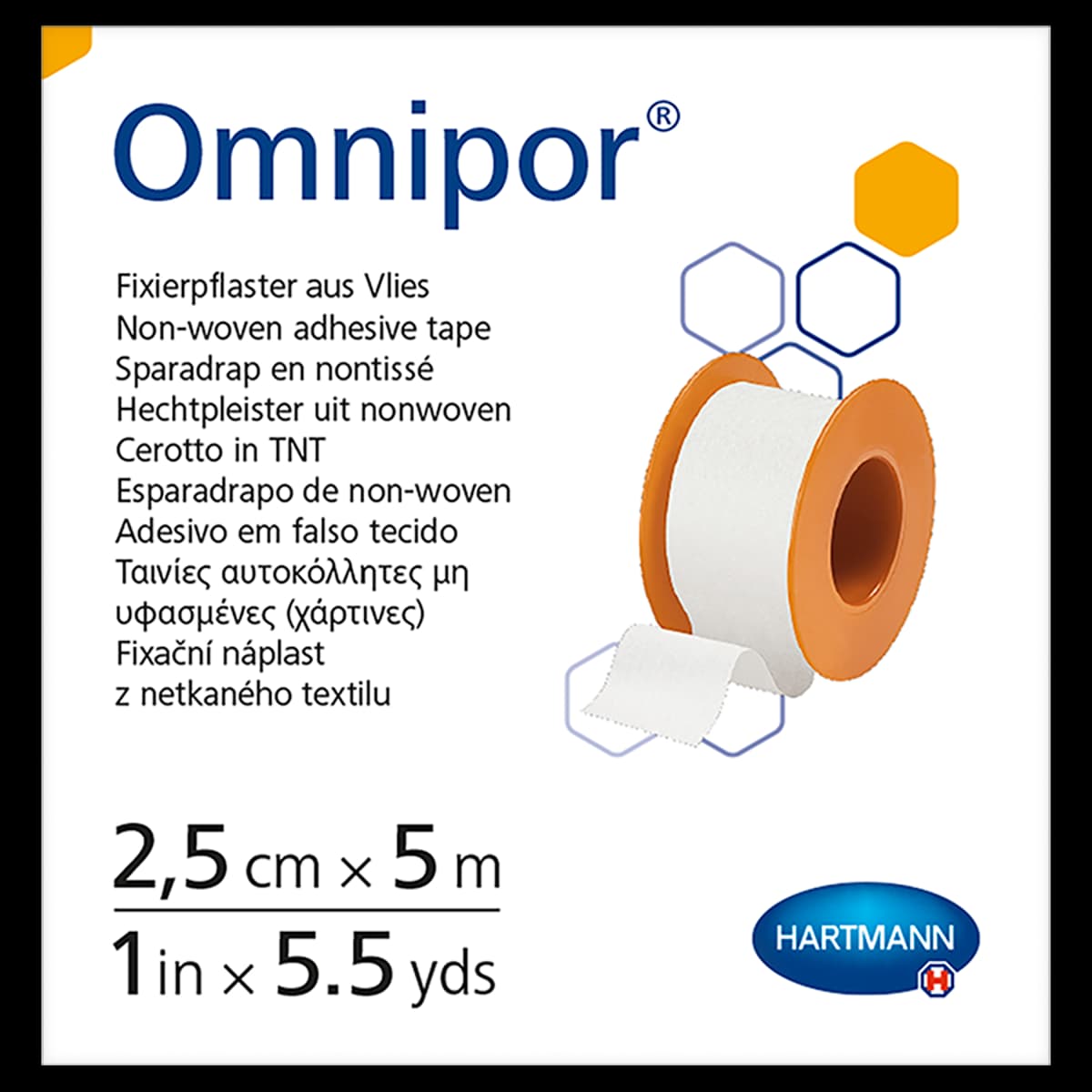 Omnipor Przylepiec mocujący z włókniny 2,5 cm x 5 m