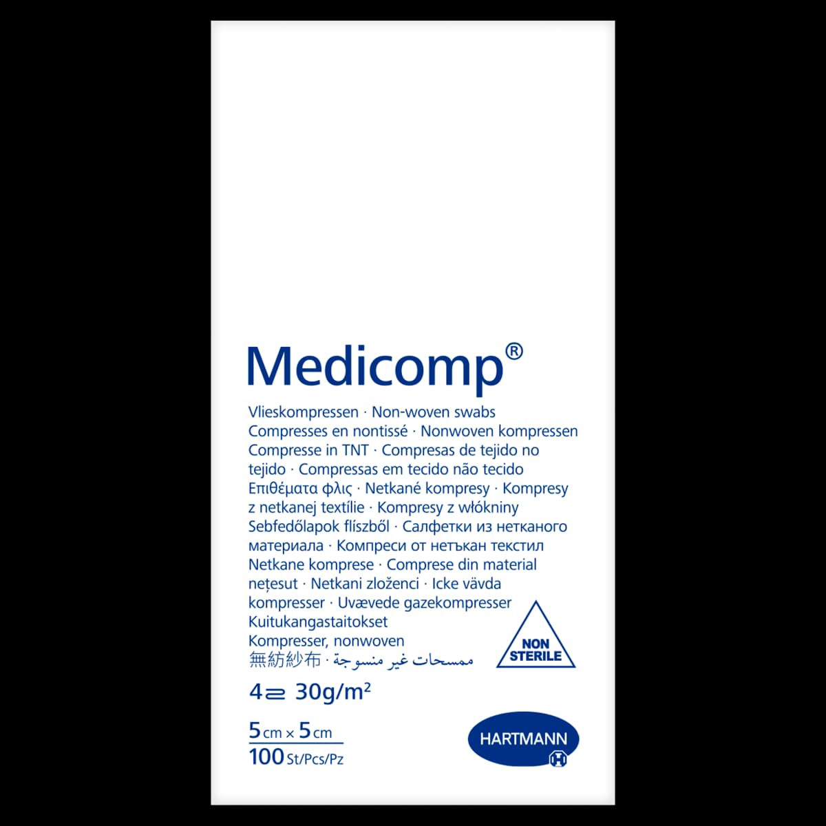 Medicomp Kompresy z włókniny 5 cm x 5 cm 100 sztuk