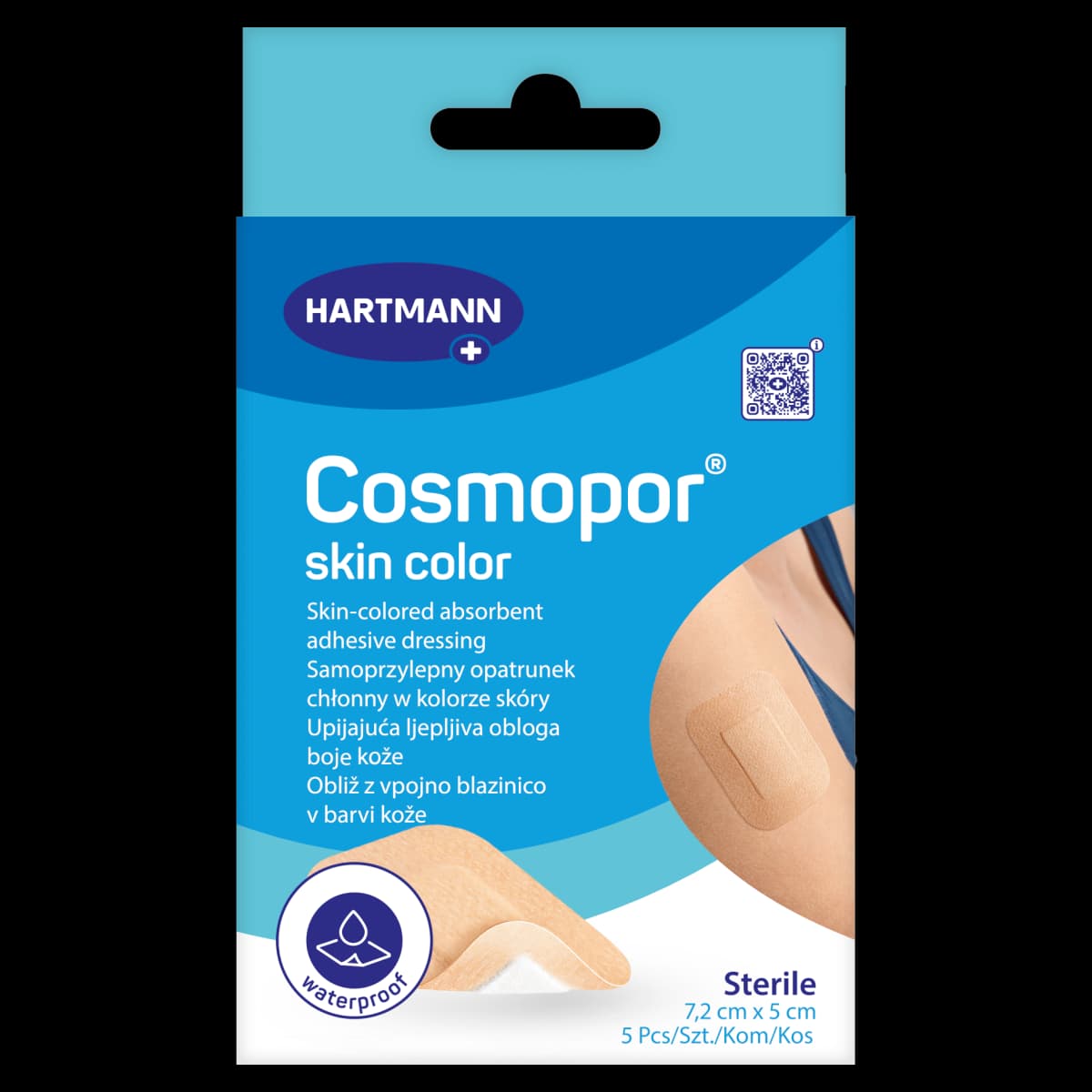 Cosmopor Skin Color Samoprzylepny opatrunek chłonny w kolorze skóry 7,2 cm x 5 cm 5 sztuk