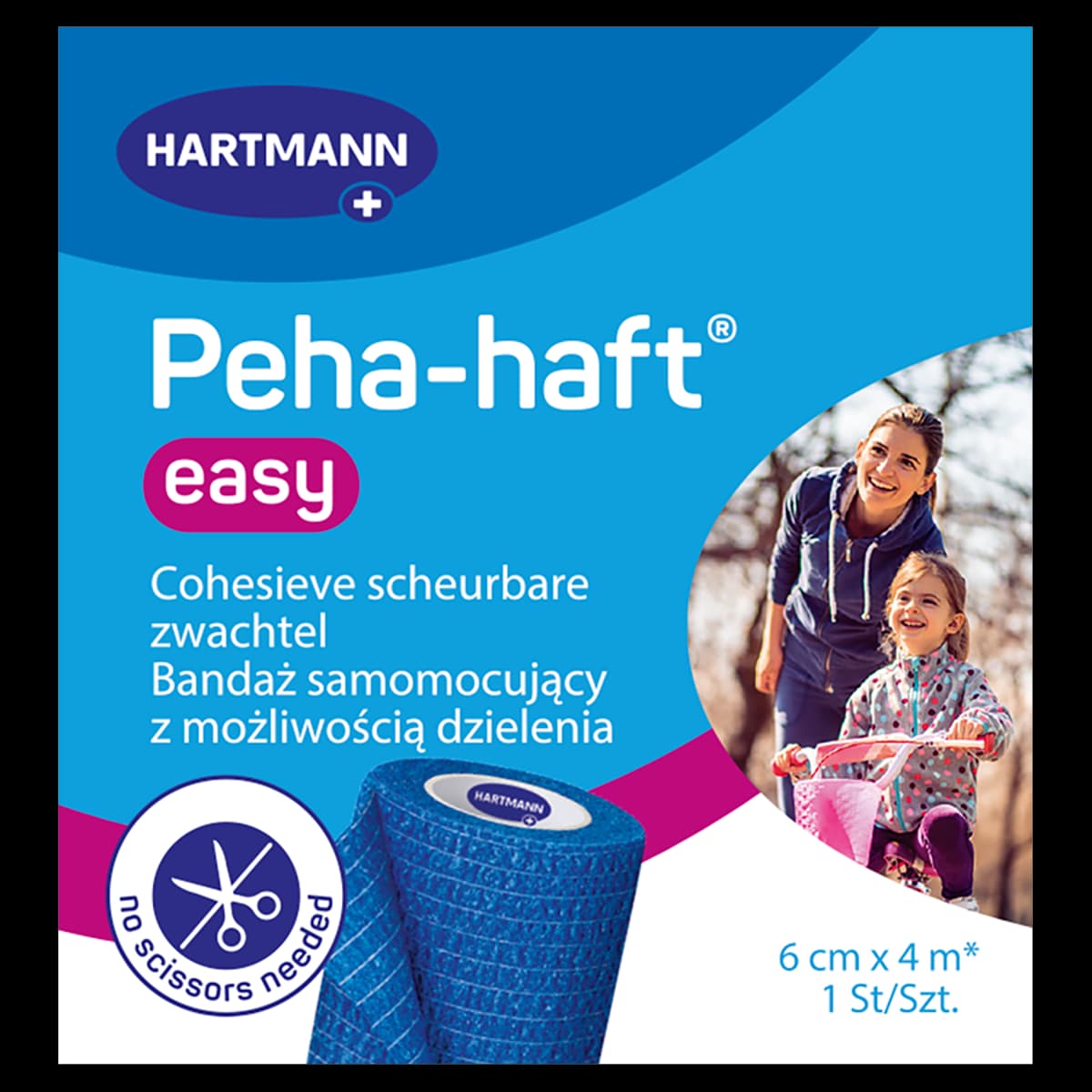 Peha-Haft Easy Bandaż niebieski 6 cm x 4 m 1 szt.
