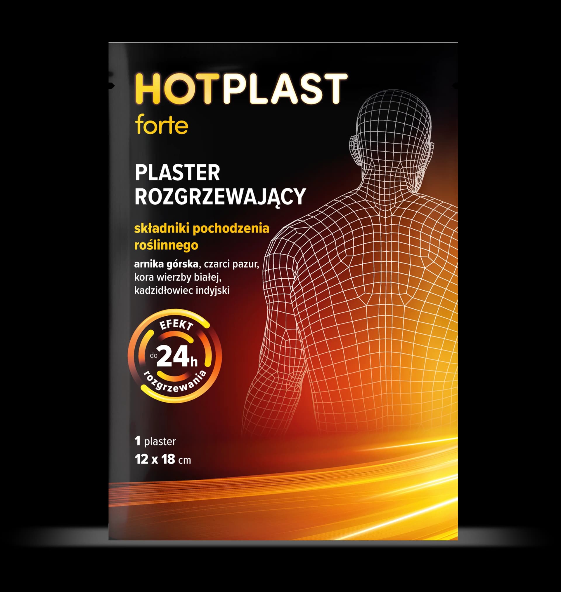 Hot Plast Forte Plaster rozgrzewający 12 x 18 cm 50 szt.