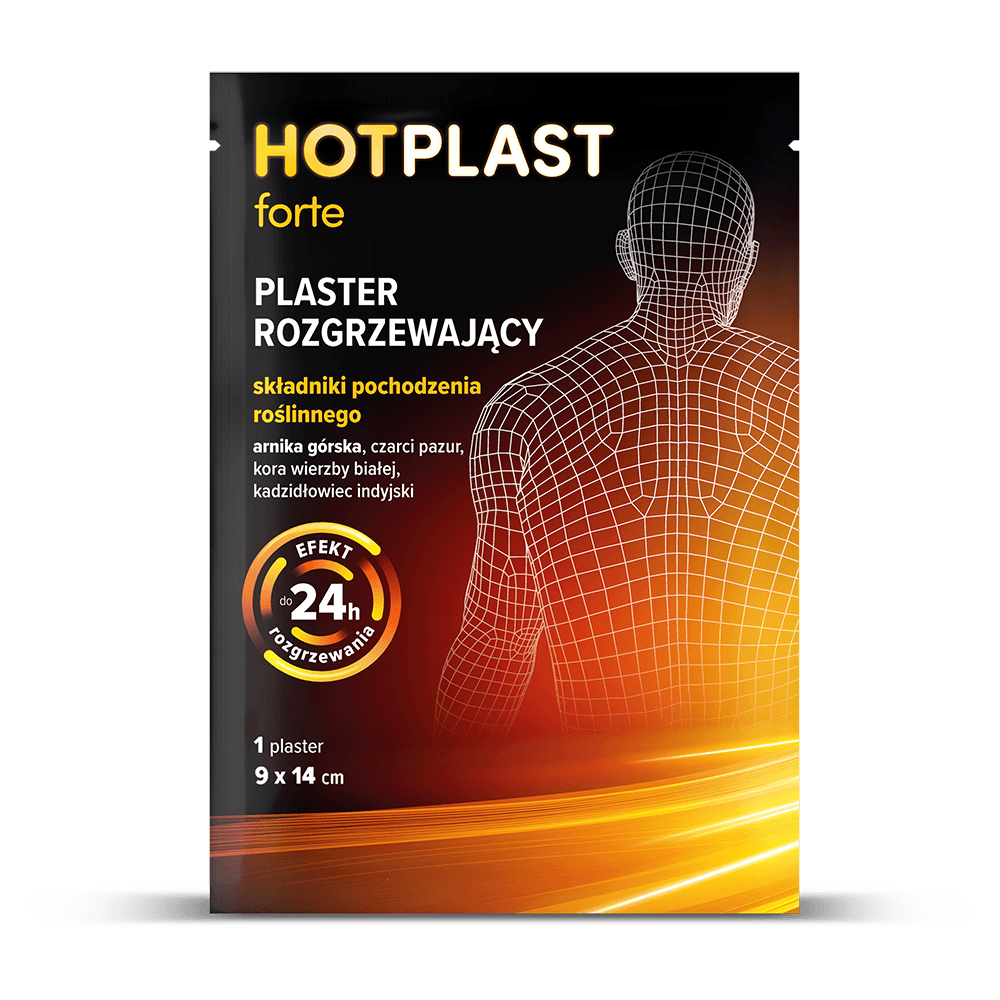 Hot Plast Forte Plaster rozgrzewający 9 x 14 cm 50 szt.