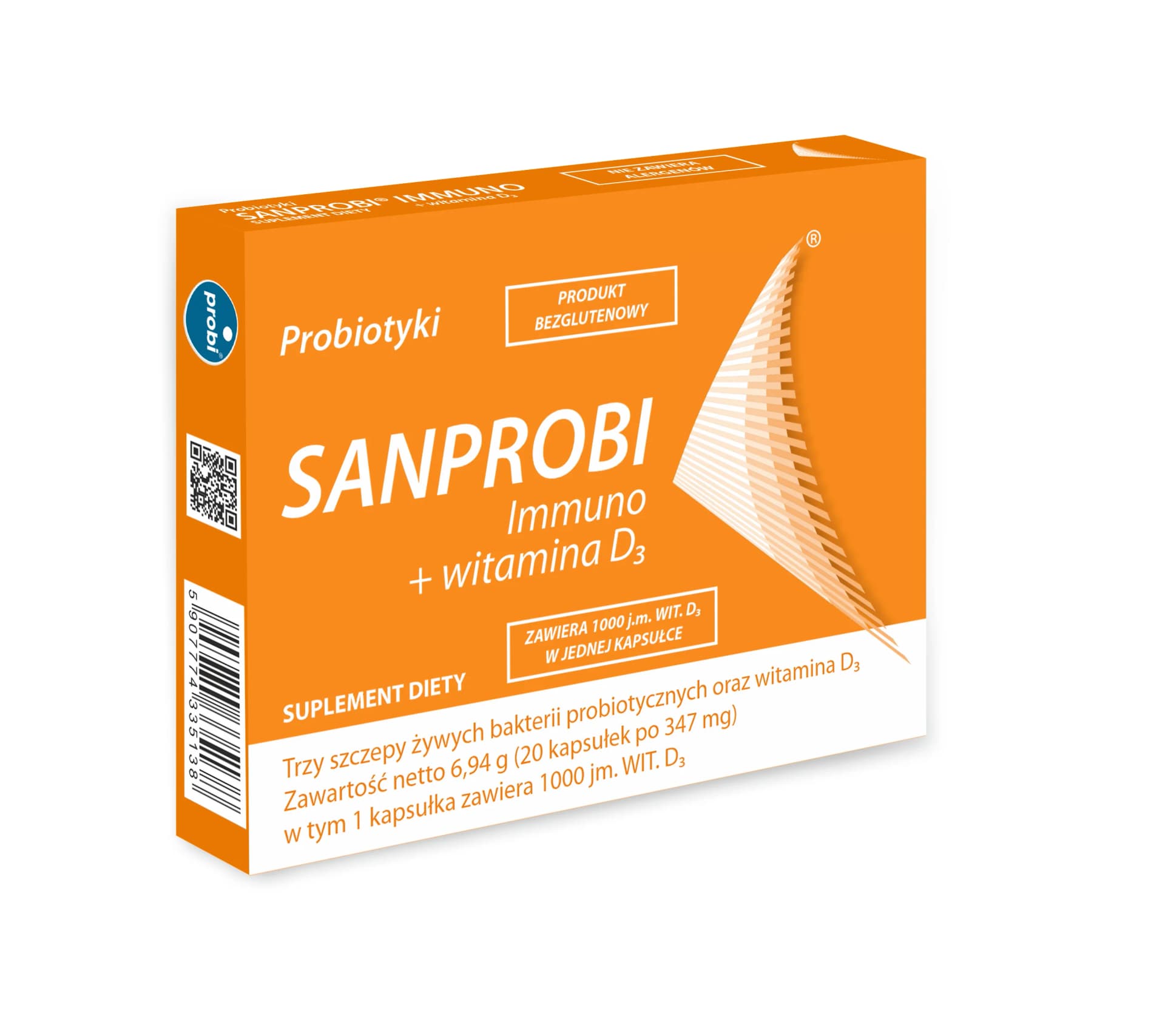 Sanprobi Immuno + witamina D3 20 kapsułek