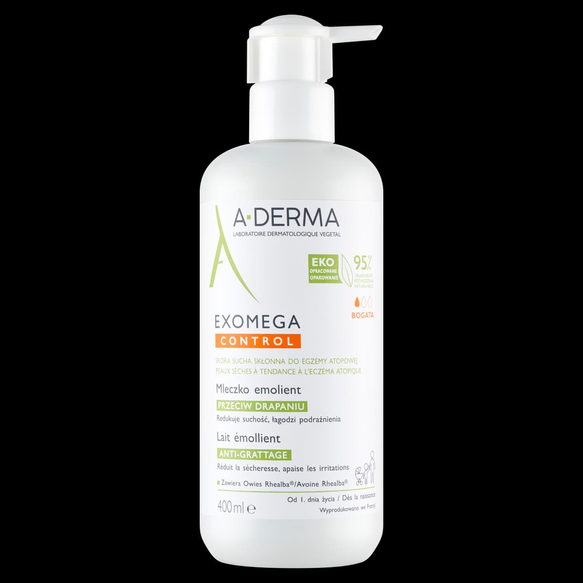 A-Derma Exomega Control Mleczko emolient przeciw drapaniu 400 ml