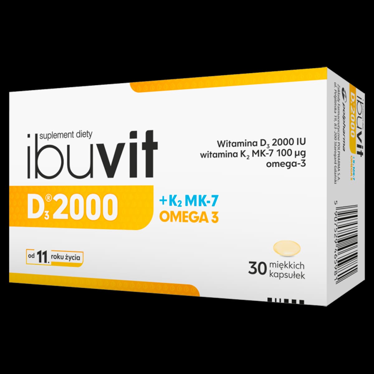 Ibuvit D3 2000 + K2 MK-7 Omega 3 x 30 kapsułek
