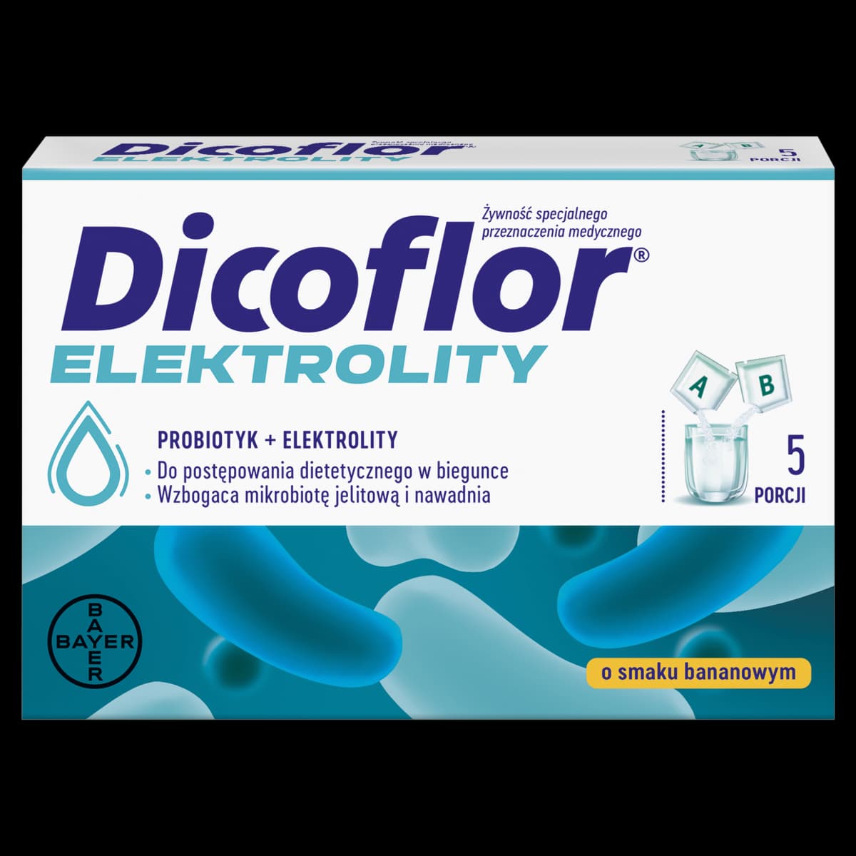 Dicoflor Elektrolity o smaku bananowym 5 porcji