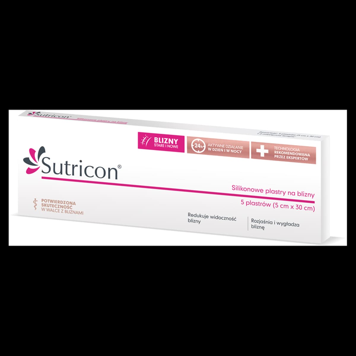 Sutricon Silikonowe plastry na blizny 5 cm x 30 cm 5 sztuk