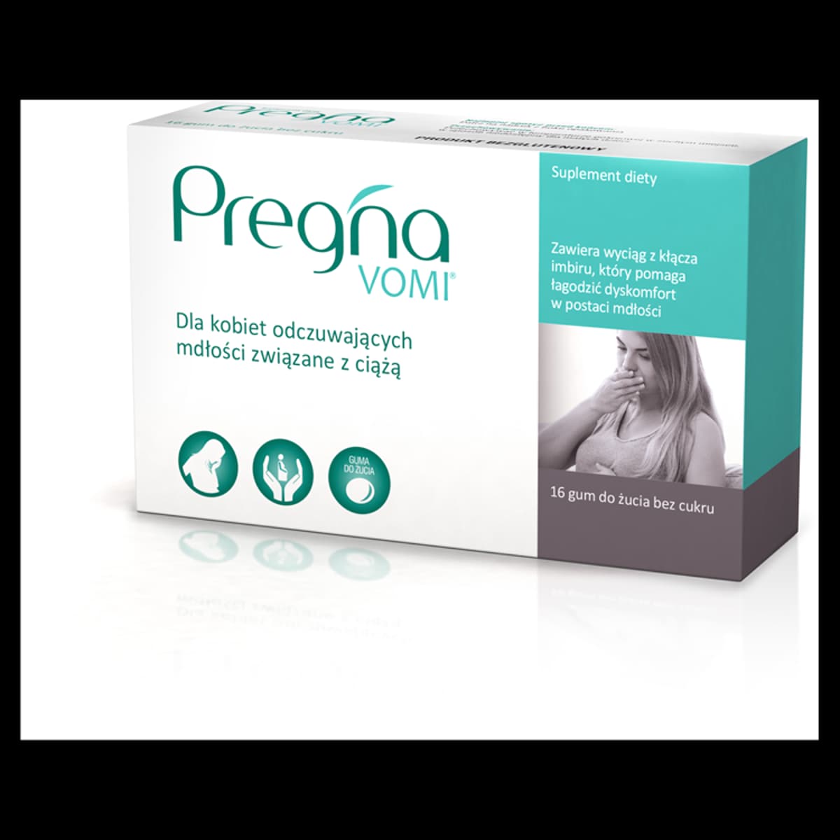 Pregna Vomi guma do żucia bez cukru 16 sztuk