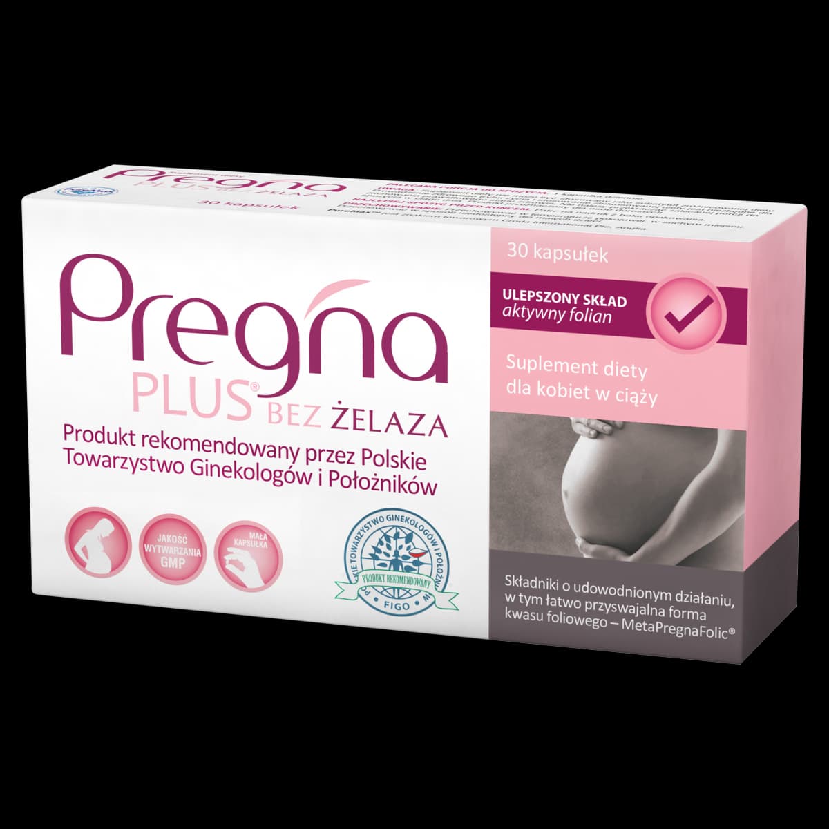 Pregna Plus dla kobiet w ciąży bez żelaza 30 kapsułek