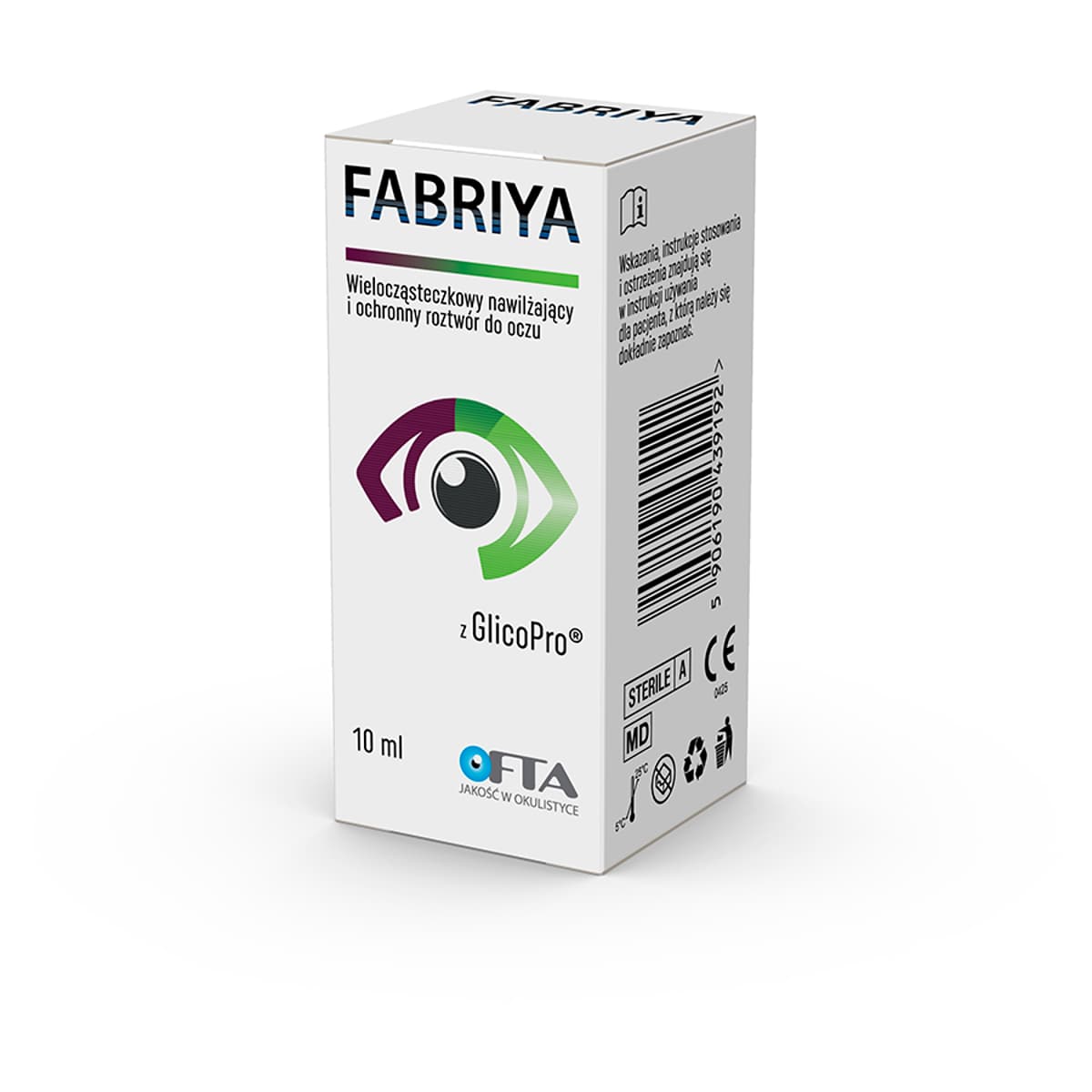 Fabriya wielocząsteczkowy nawilżający i ochronny roztwór do oczu 10 ml