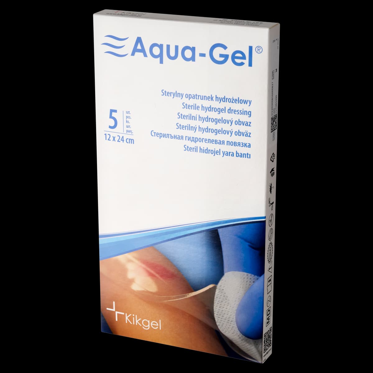 Aqua-Gel sterylny opatrunek hydrożelowy 12 x 24 cm 5 sztuk