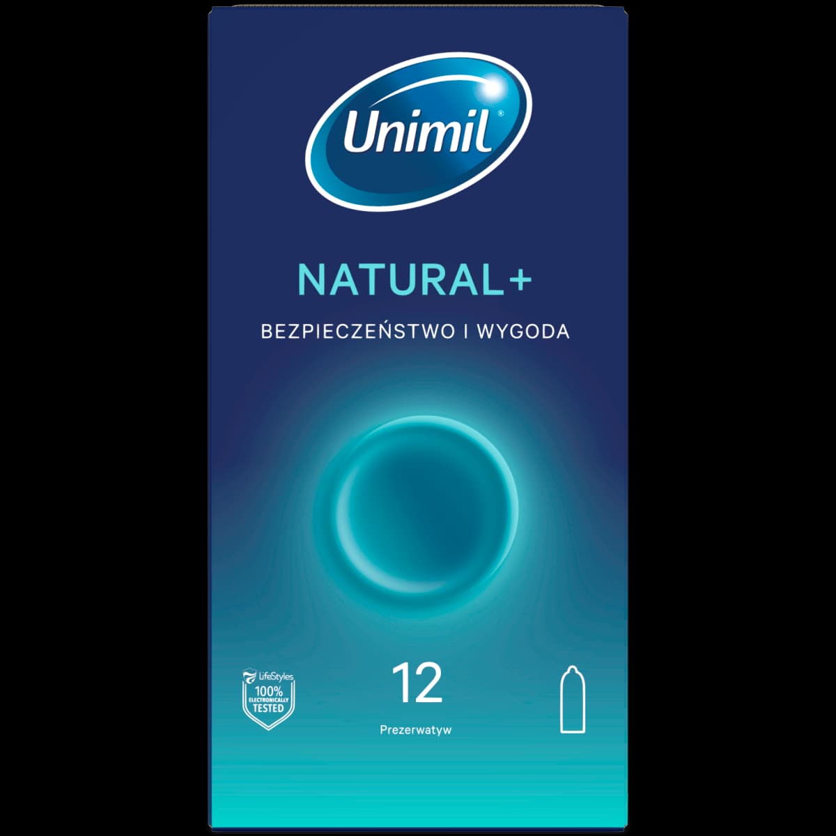 Unimil Natural+ Prezerwatywy 12 sztuk