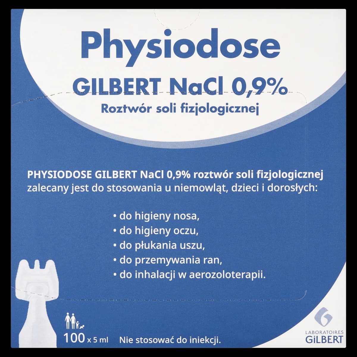 Physiodose Roztwór soli fizjologicznej NaCl 0,9% sterylny 100 ampułek x 5 ml