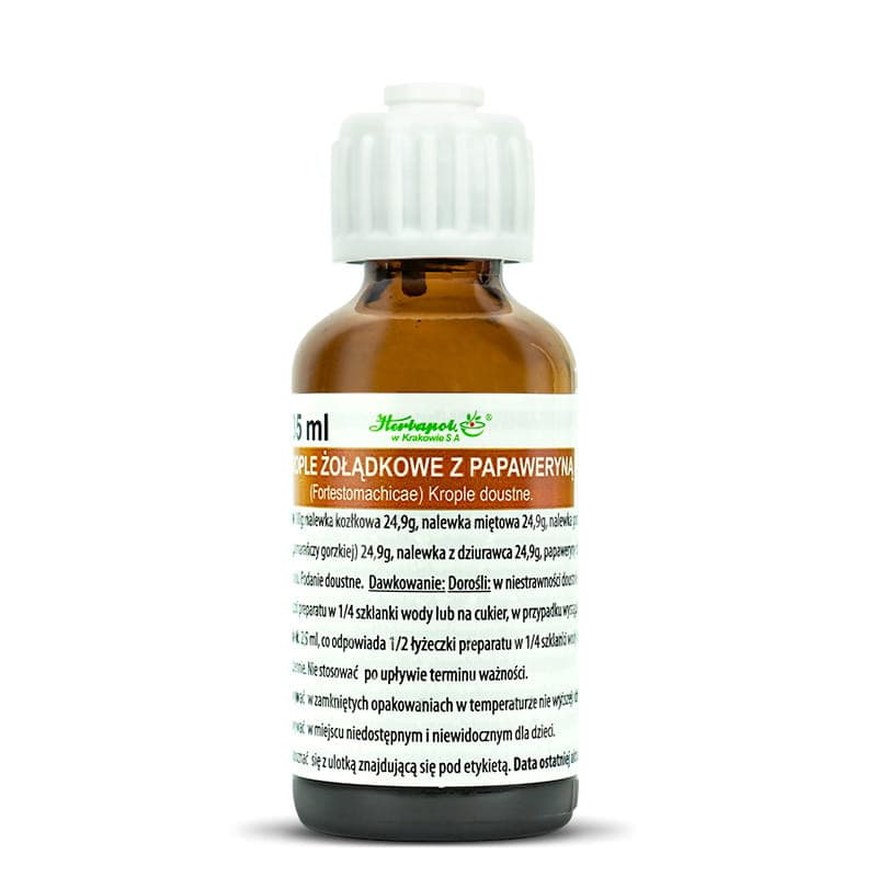 Krople żołądkowe z papaweryną (Fortestomachicae) 35 ml