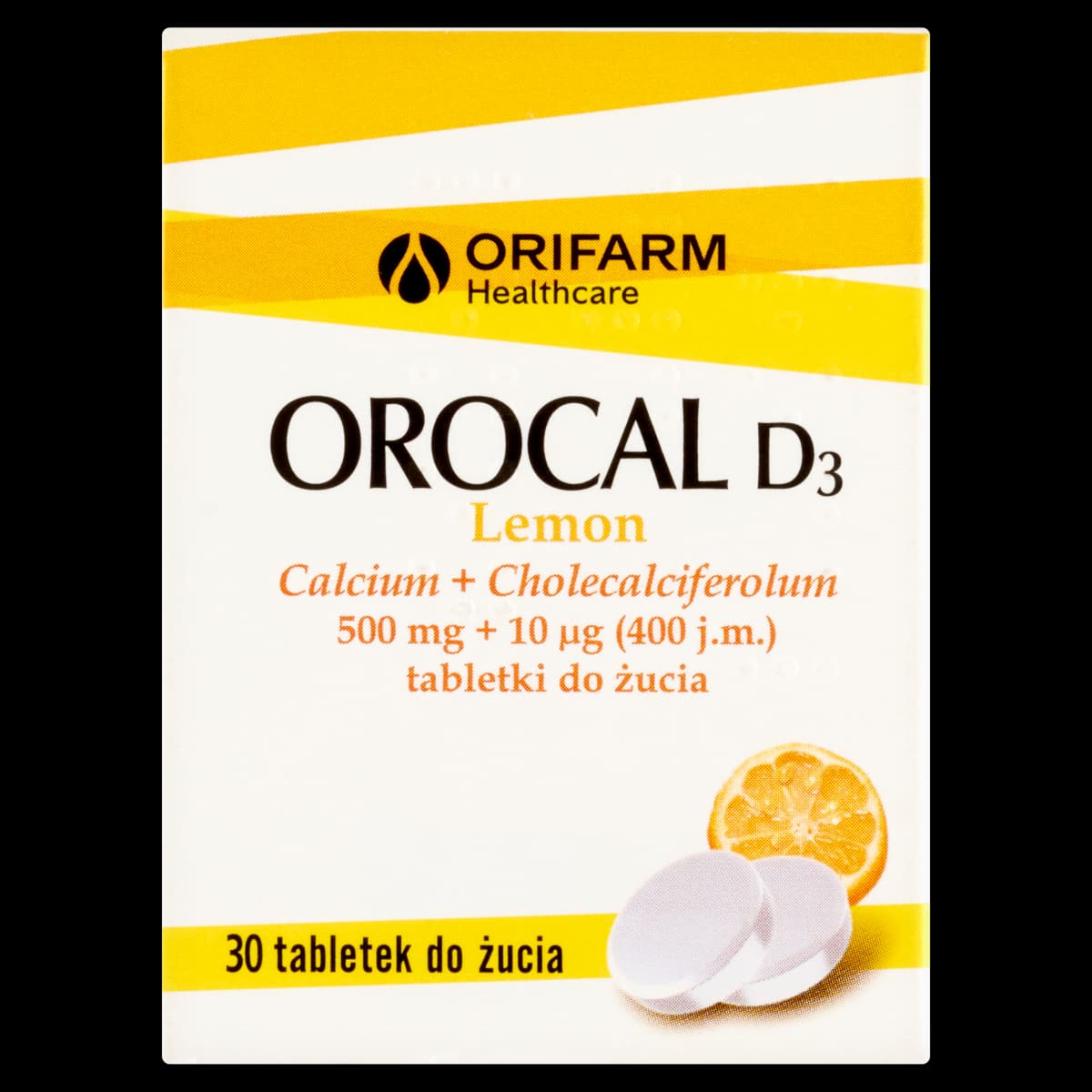 Orocal D3 Lemon 30 tabletek