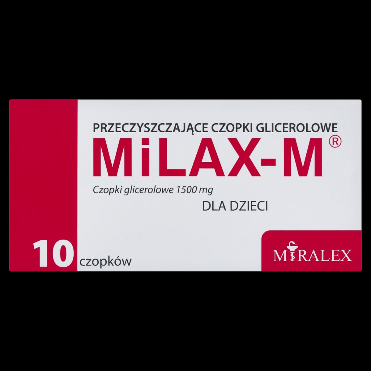 Milax-M przeczyszczające czopki glicerolowe 1500 mg dla dzieci 10 sztuk