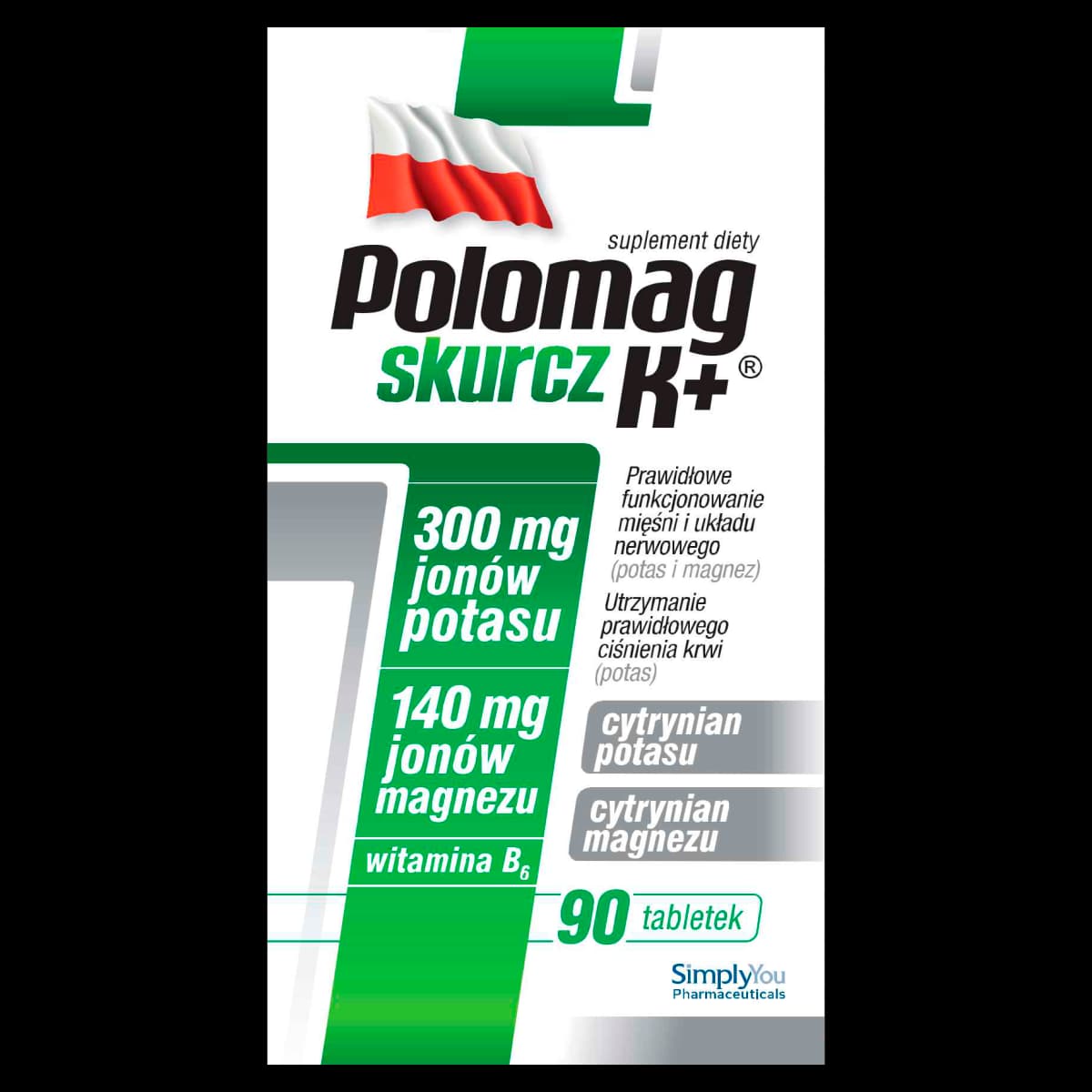 Polomag skurcz K+ 90 tabletek