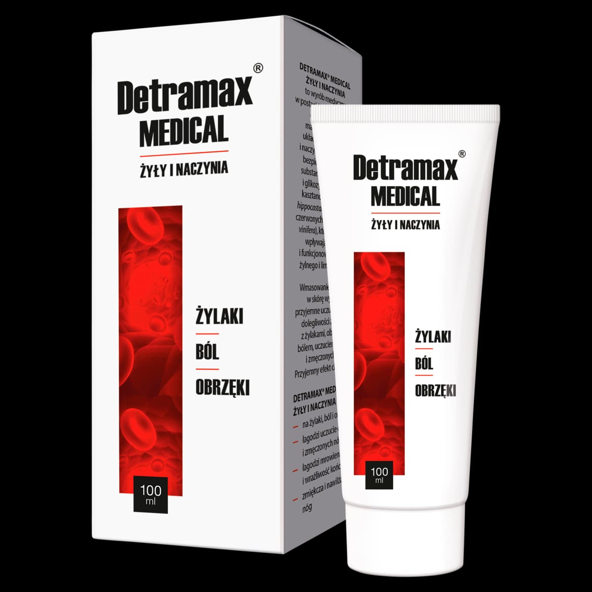 Detramax Medical żel żyły i naczynia 100 ml