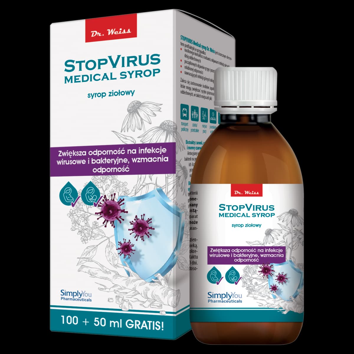 Dr. Weiss StopVirus Medical Syrop ziołowy 150 ml