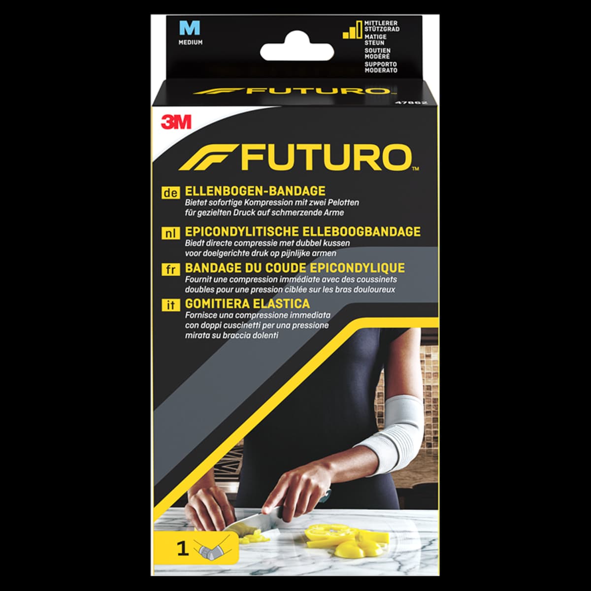 Futuro Opaska stabilizująca staw łokciowy z masującymi poduszkami rozmiar M 25.4-27.9 cm