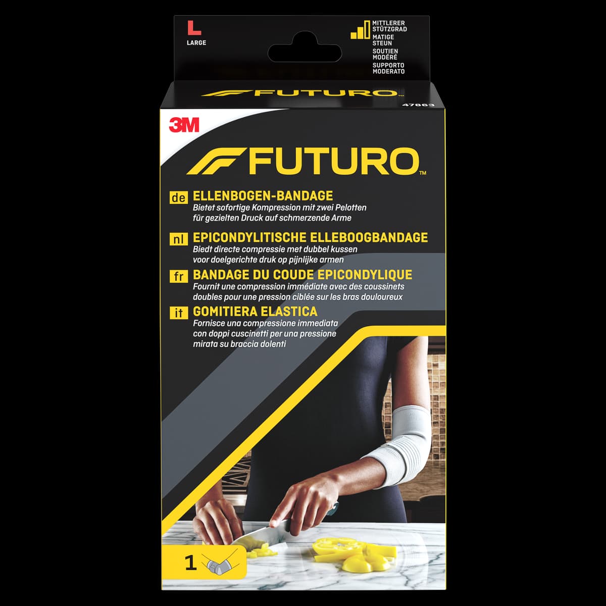 Futuro Opaska stabilizująca staw łokciowy z masującymi poduszkami rozmiar L 27,9-30,5 cm