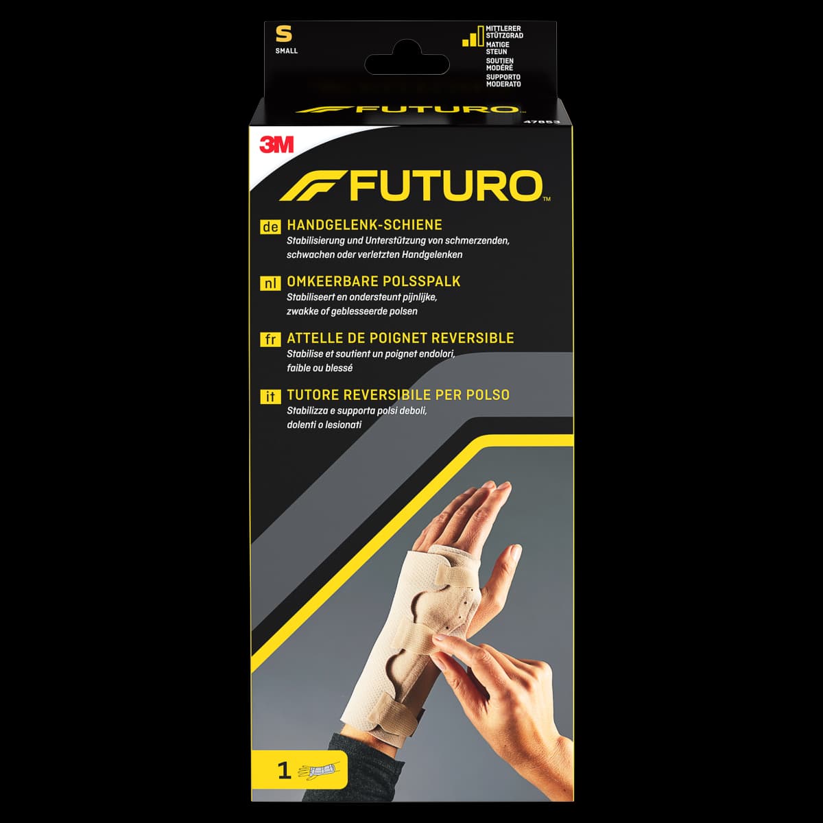 Futuro Dwustronny stabilizator nadgarstka z szyną rozmiar S 12,7-15,9 cm