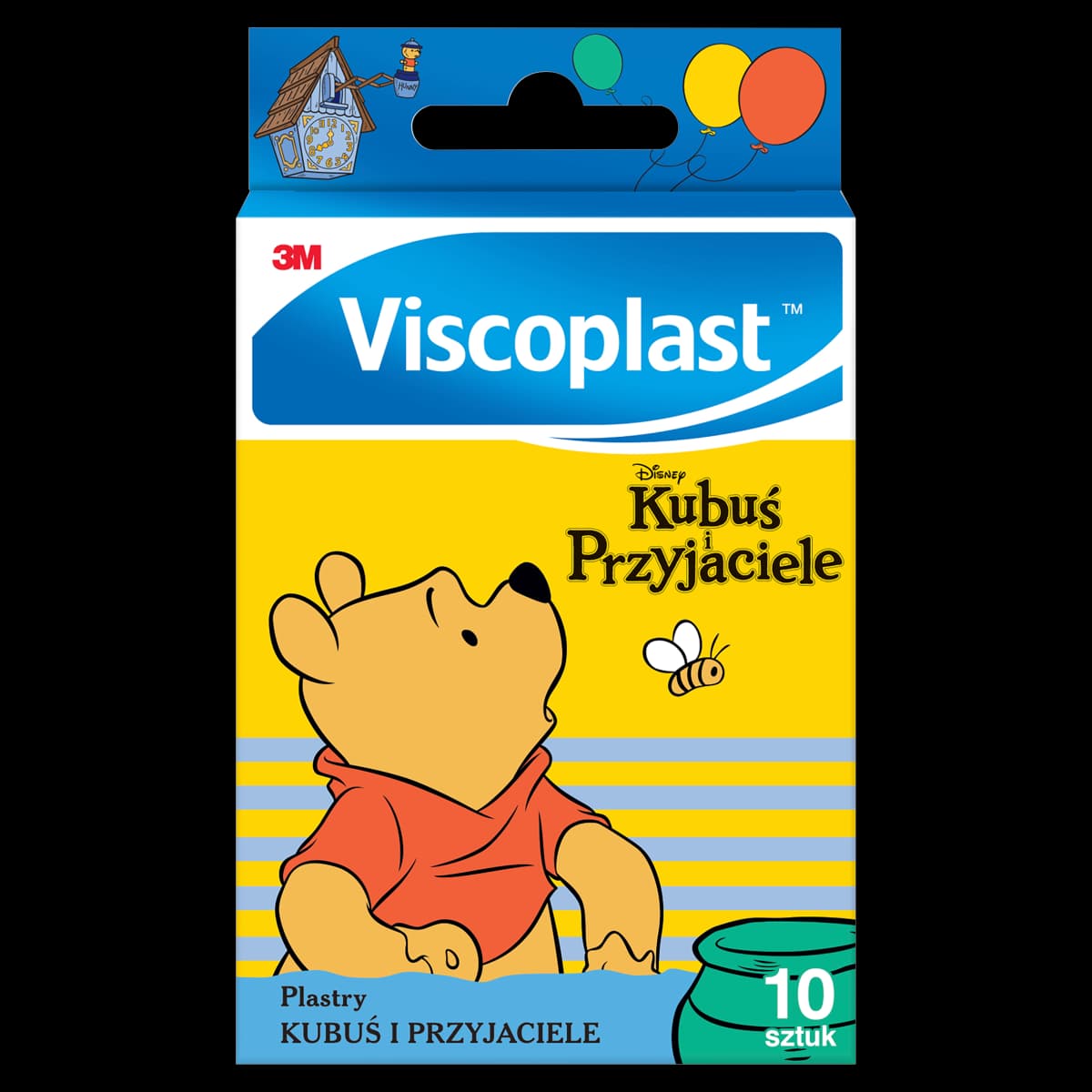 Viscoplast Kubuś i Przyjaciele Dekorowane plastry dla dzieci 72 mm x 25 mm 10 sztuk
