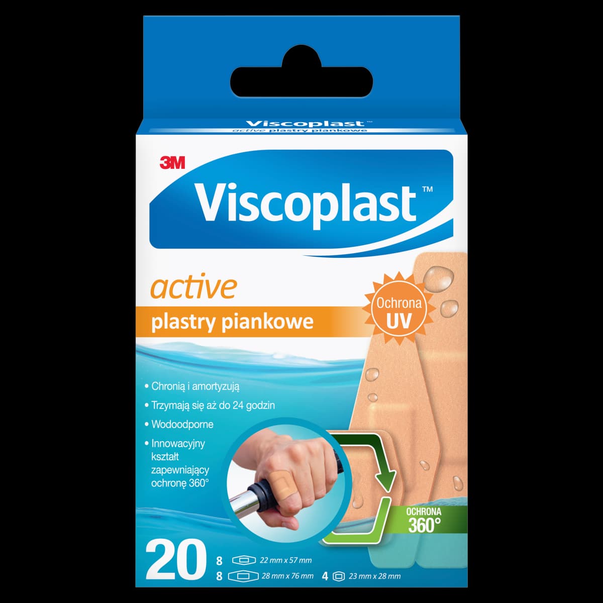 Viscoplast Active Plastry piankowe 20 sztuk