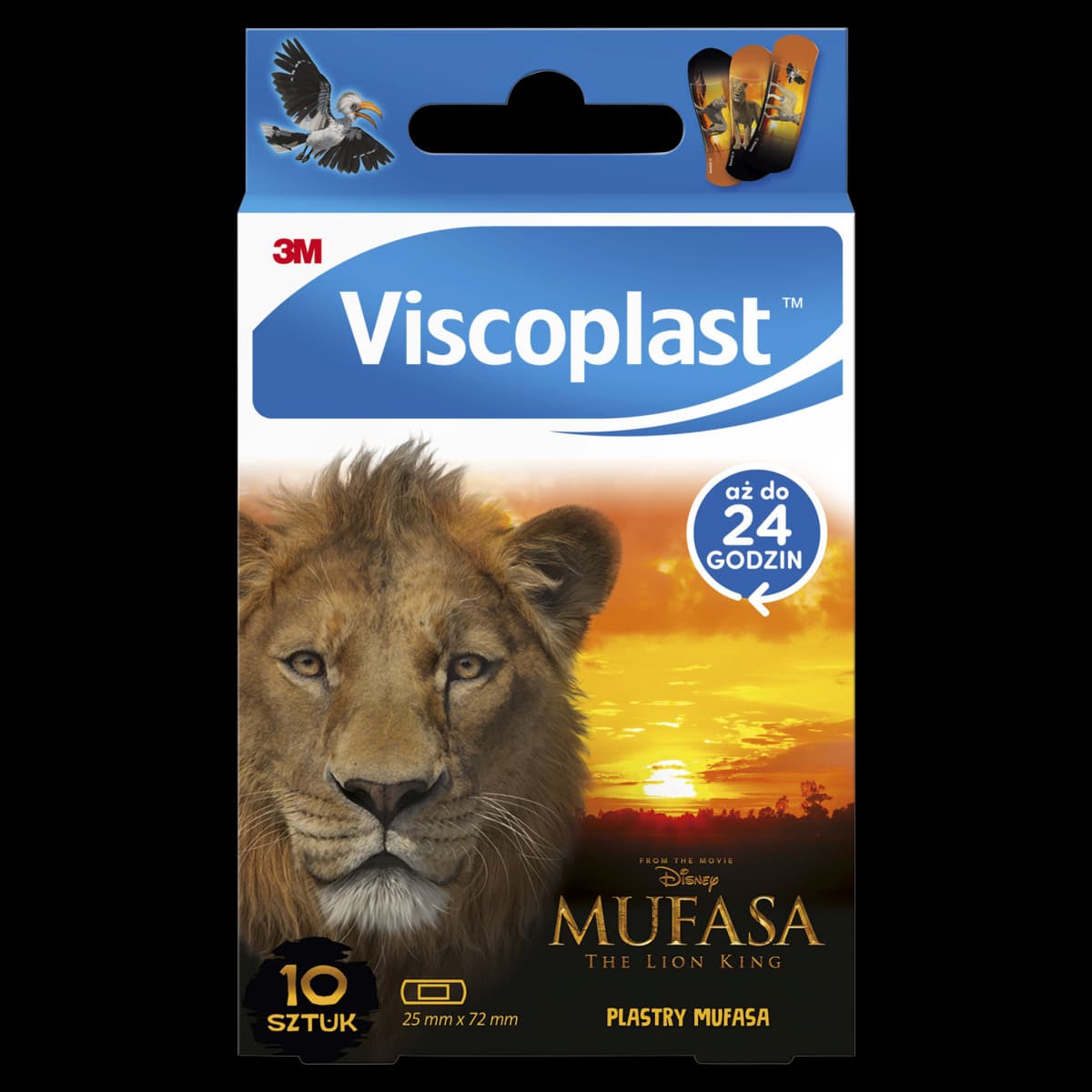 Viscoplast Mufasa Król Lew Plastry 72 mm x 25 mm 10 sztuk