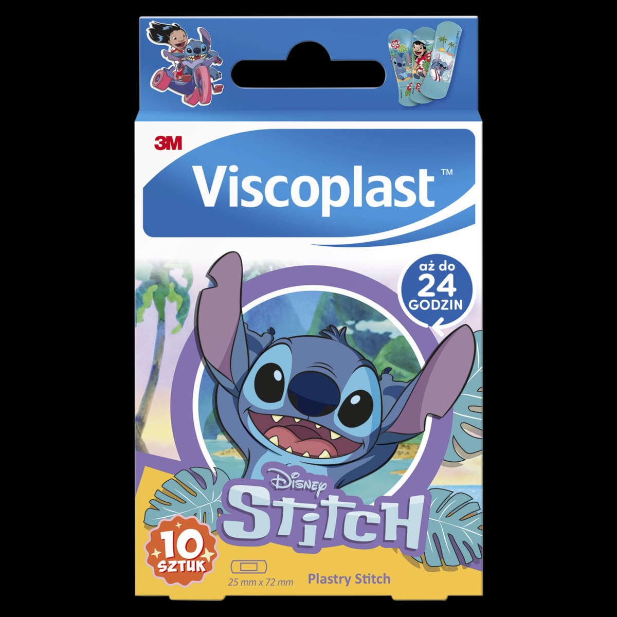 Viscoplast Stitch Plastry 72 mm x 25 mm 10 sztuk