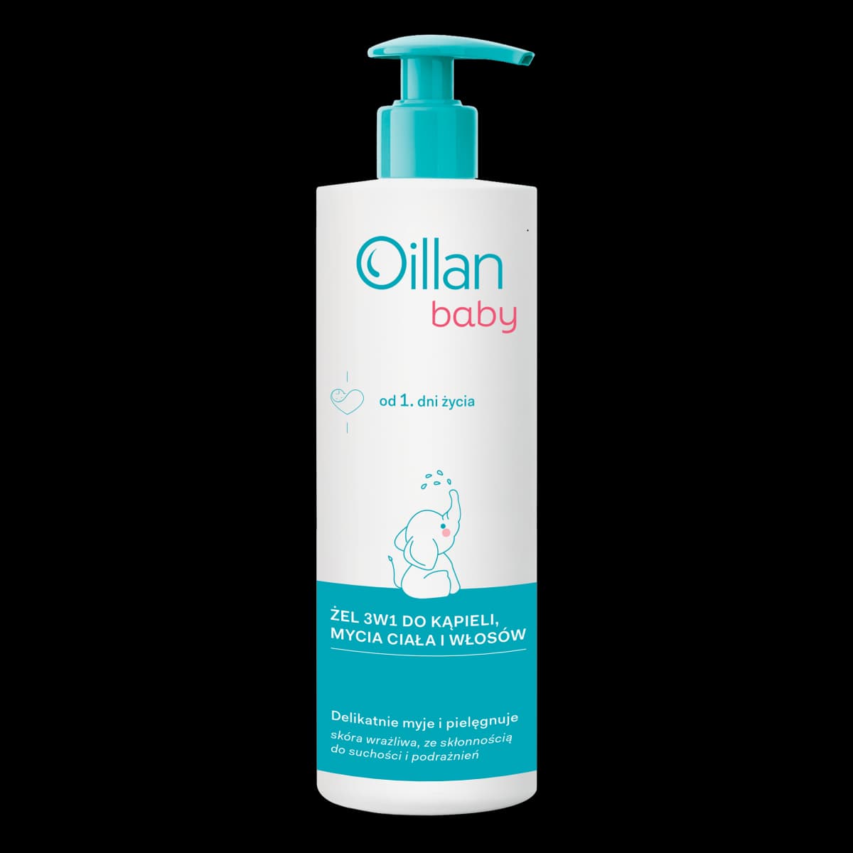 Oillan Baby Żel 3w1 do kąpieli, mycia ciała i włosów 400 ml