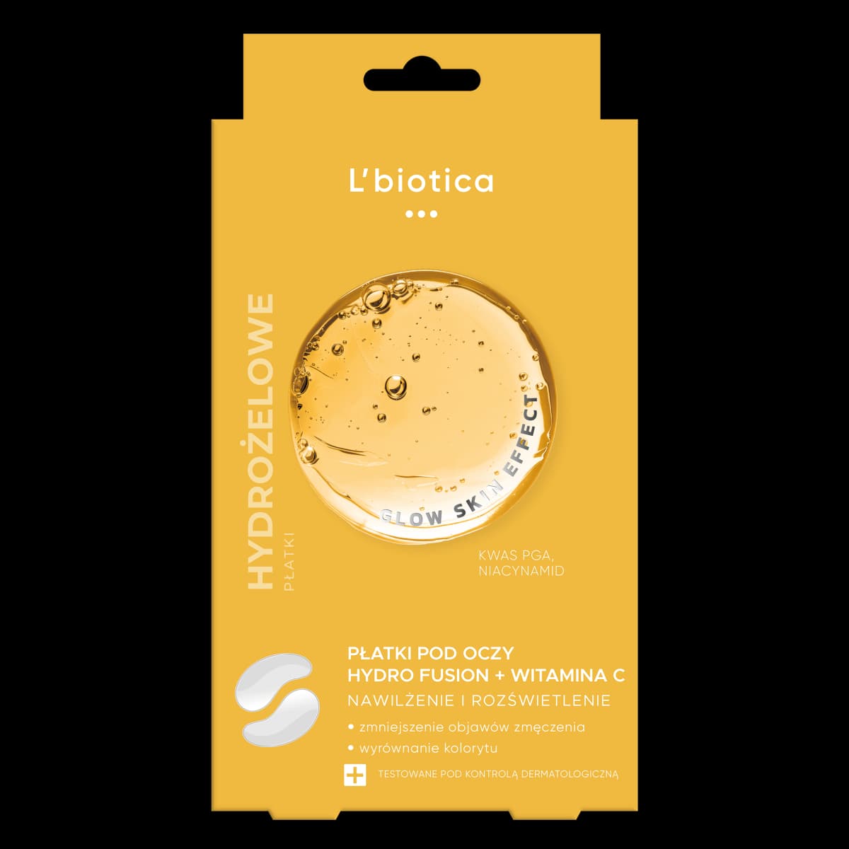 L'biotica PGA Hydro Fusion Hydrożelowe płatki pod oczy z witaminą C 2 szt.
