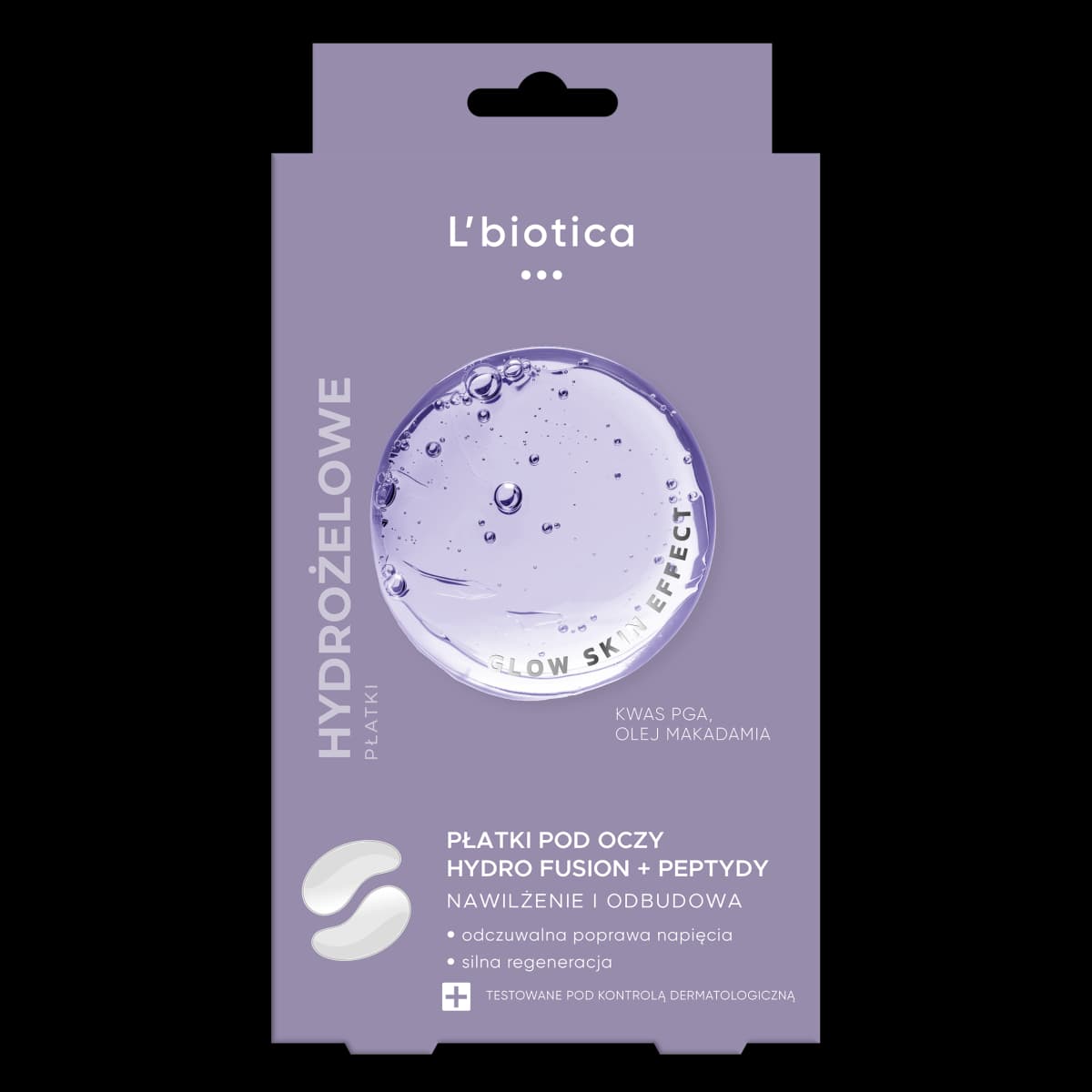 L'biotica PGA Hydro Fusion Hydrożelowe płatki pod oczy z peptydami 2 szt.