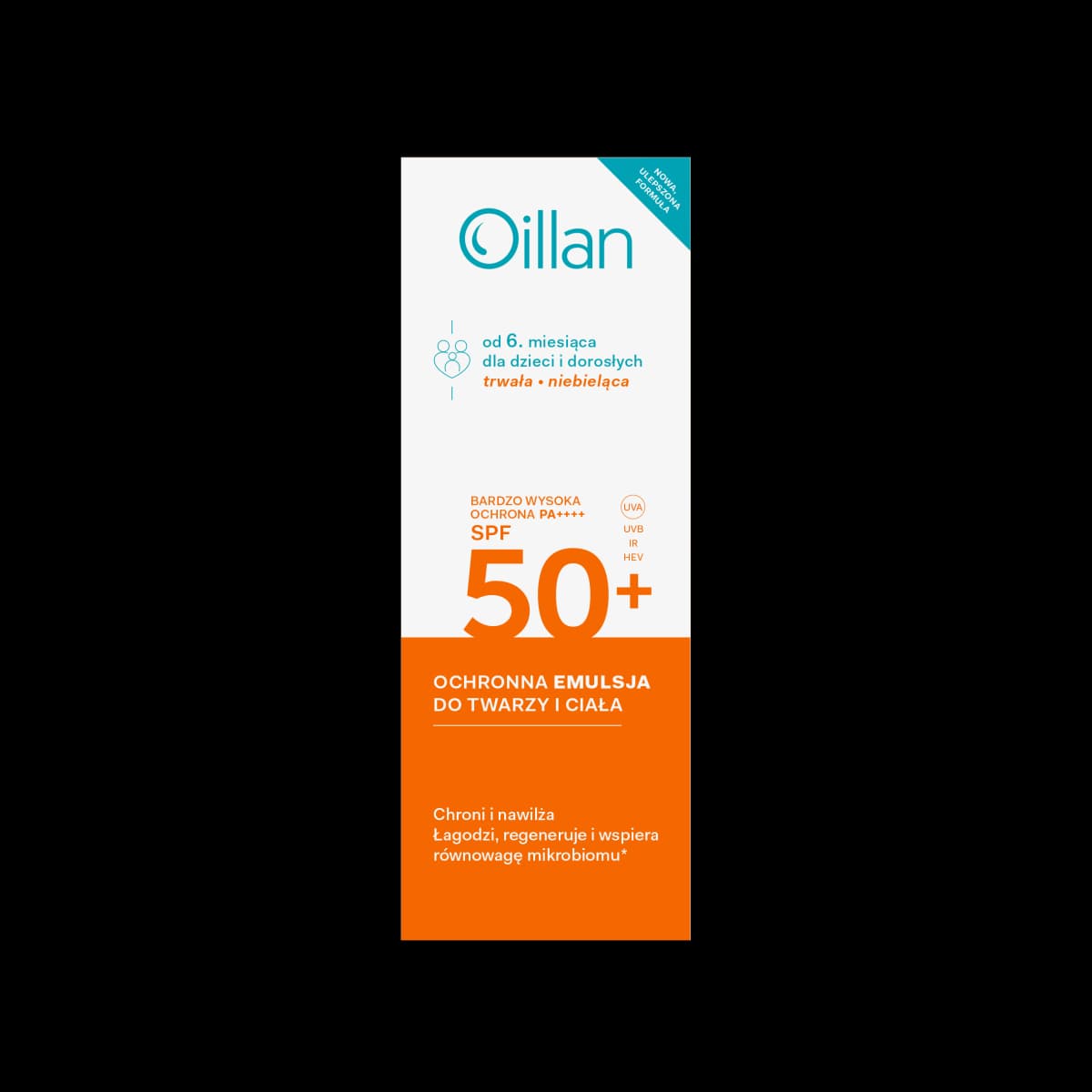 Oillan Ochronna emulsja przeciwsłoneczna do twarzy i ciała SPF50+ do skóry wrażliwej 100 ml