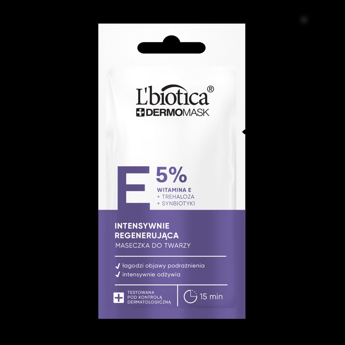 L'biotica Dermomask intensywnie regenerująca maska z witaminą E 8ml