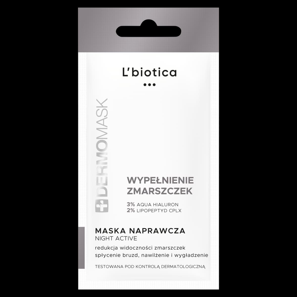 L'biotica Dermomask Night Active Maska naprawcza wypełnienie zmarszczek 12 ml