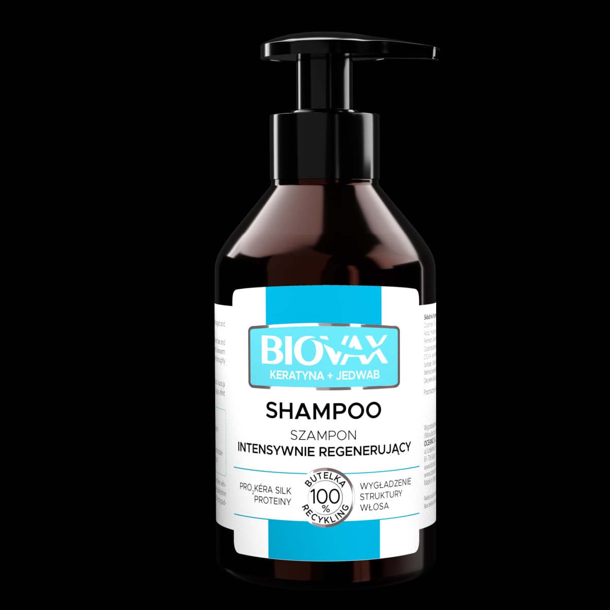 Biovax Keratyna + Jedwab regenerujący szampon do włosów 200 ml