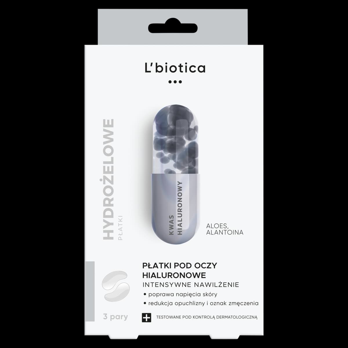 L'biotica Płatki pod oczy hialuronowe intensywne nawilżenie 3 x 2 sztuki